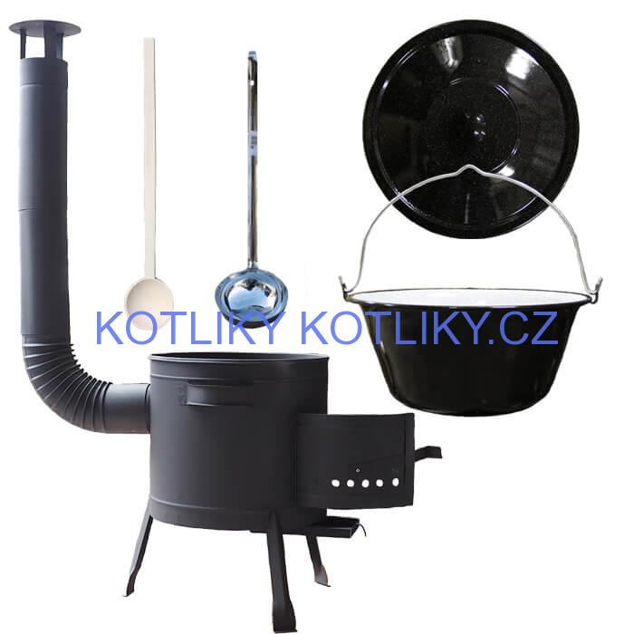 Kotlíkový gulášový set 42 PLUS 600 + smaltovaný kotlík 25 L