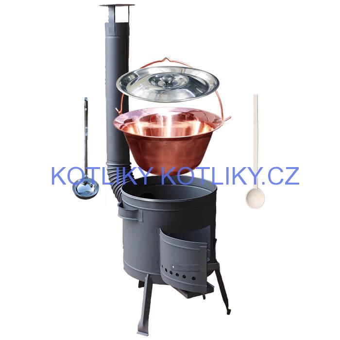 Kotlíkový gulášový set 42 PLUS 600 + měděný kotlík 20 L (1,2 mm)