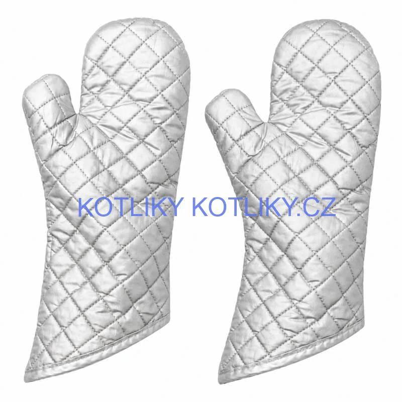 Chňapky stříbrné dlouhé 35 cm — sada 2 ks