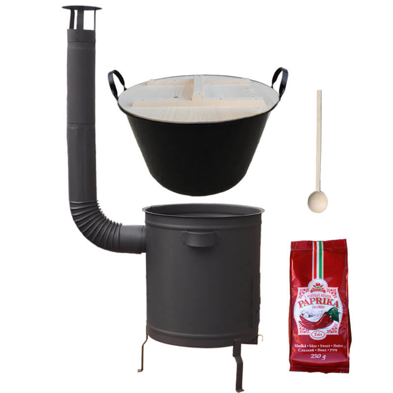 Smaltovaný kotel 80 L + silná kovová kotlina 60 cm (1,5 mm) STRONG PLUS 600 + sladká paprika 250 g