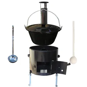 Smaltovaný kotlík 16 L + smaltovaná kotlina 39 Easy party