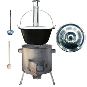 Smaltovaný kotlík 25 L (1,2 mm) + nerezová kotlina 45 cm (1,5 mm) STRONG CLASSIC