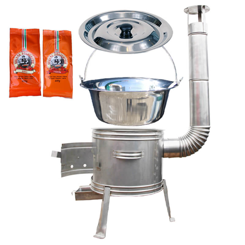 Nerezový kotlík 20 L (1,2 mm) INOX + Nerezová kotlina 42 INOX + paprikový pepř na guláš - MIX 100 g
