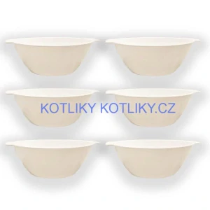 Sada 6 ks: Plastová miska na fajnový kotlíkový guláš a polévky – 750 ml