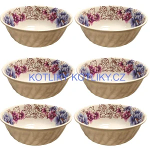 Plastová miska s květinovým vzorem (750 ml) – nyní v sadě 6 kusů!