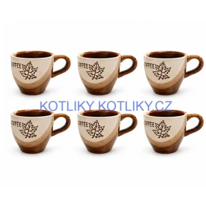 Sada keramických hrnků na kávu 100 ml 6 ks