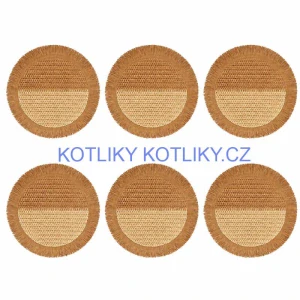 Přírodní podložky pod talíř se třásněmi 37 cm, 6 ks