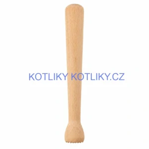Dřevěný drtič na česnek a bylinky 22 cm