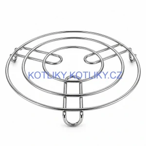 Kulatá nerezová podložka pod hrnec s průměrem 20 cm a výškou 2 cm