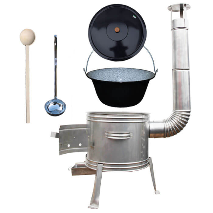 Smaltovaný kotlík 20 L + nerezová kotlina 42 cm TOPLUX