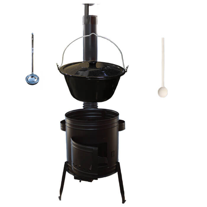 Smaltovaný kotlík 20 L (1,2 mm) + kovová kotlina 42 CLASSIC (KOV)