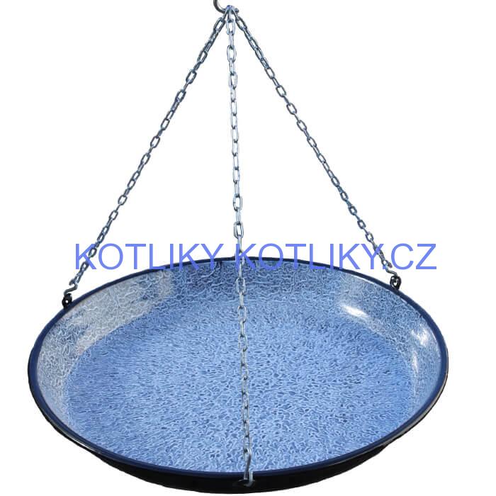 Smaltovaná grilovací pánev s řetězem