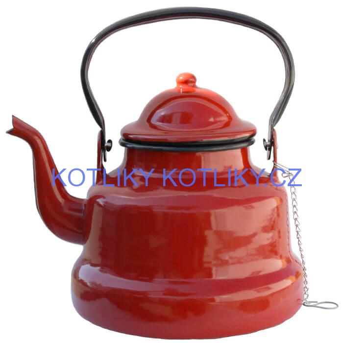 Smaltovaný čajník 3 L RED