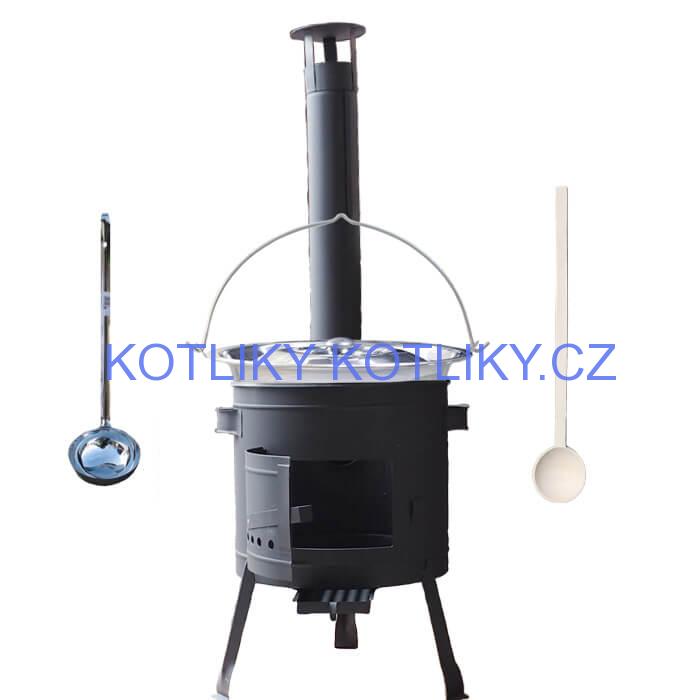 Kotlíkový gulášový set 36 PLUS 600 + nerezový kotlík 15 L (1,2 mm)