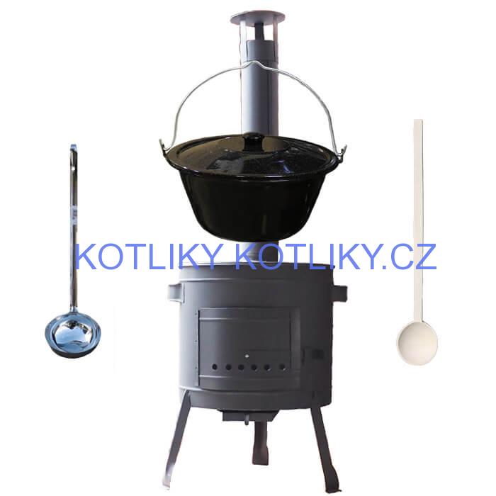 Kotlíkový gulášový set 42 PLUS 600 + smaltovaný kotlík 25 L
