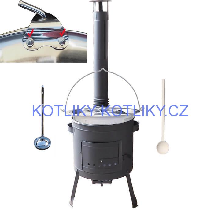 Kotlíkový gulášový set 42 PLUS 600 + nerezový kotlík 20 L (0,8 mm)