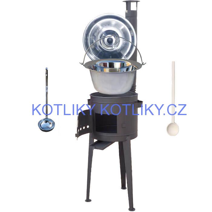 Kotlíkový gulášový set 36 PLUS 600 + nerezový kotlík 14 L (0,8 mm)