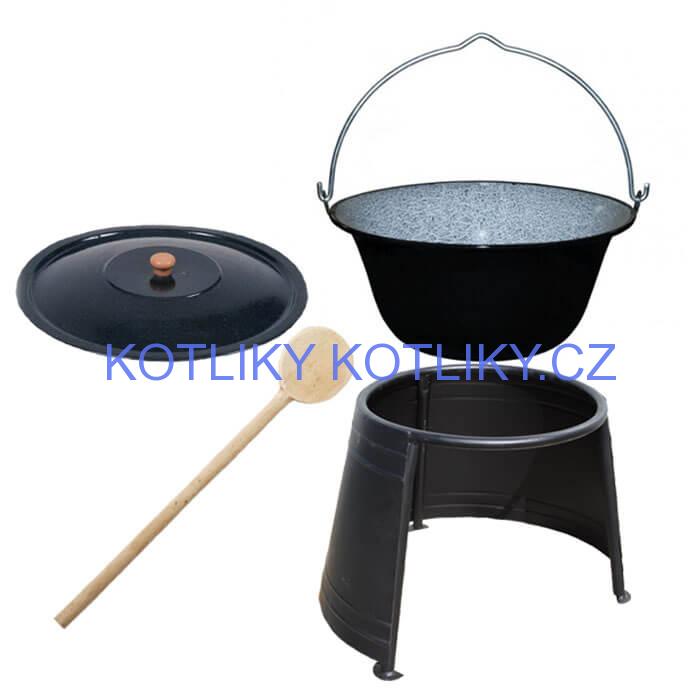 Smaltovaný kotlík 20 L + chránič plamene