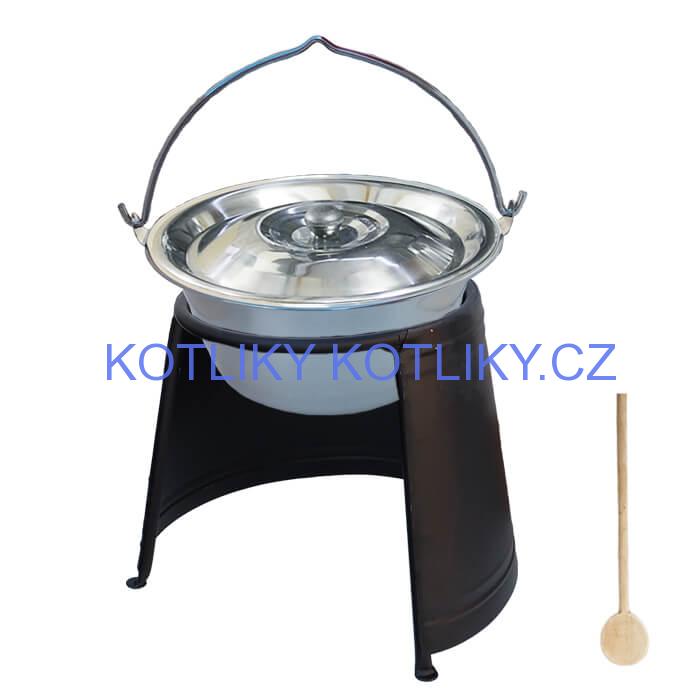 Nerezový kotlík 20 L (1,2 mm) + chránič plamene