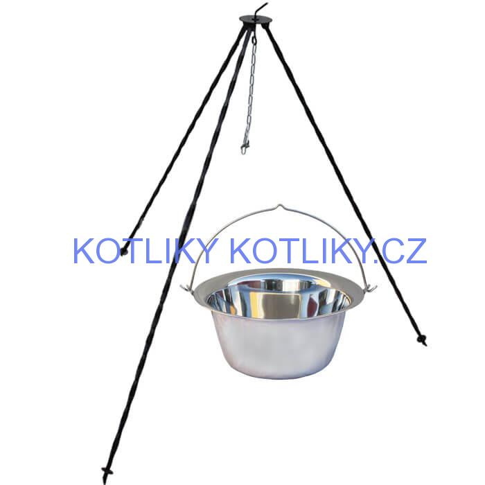 Nerezový kotlík (INOX 0,8 mm) 20 L + trojnožka 1,2 m