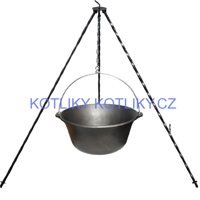 Litinový kotlík 10,8 L + trojnožka 1,2 m