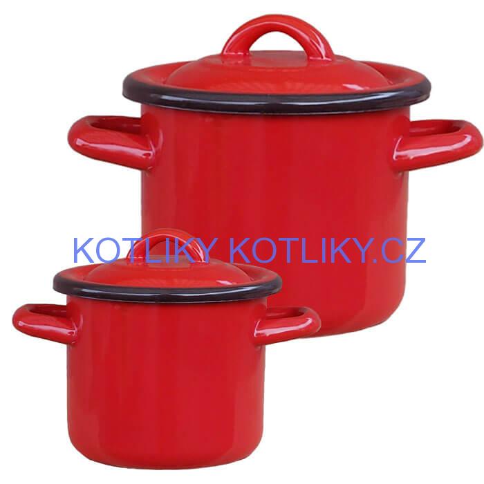 Smaltované hrnce s poklicemi 1 L + 2 L Classic