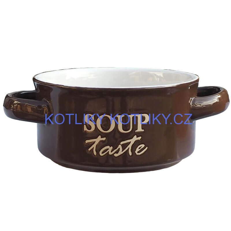 Keramická miska na polévku-hnědá SOUP