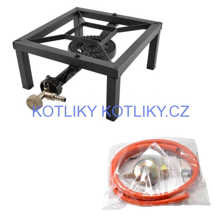 Plynový hořák HU 3 kW + tlaková hadice 1,5 m + regulátor tlaku 30 mbar