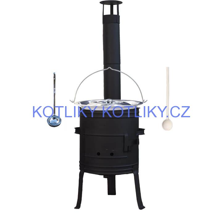 Nerezový kotlík 10 L (1,2 mm) INOX + žáruvzdorná kotlina 33 cm PLUS 700