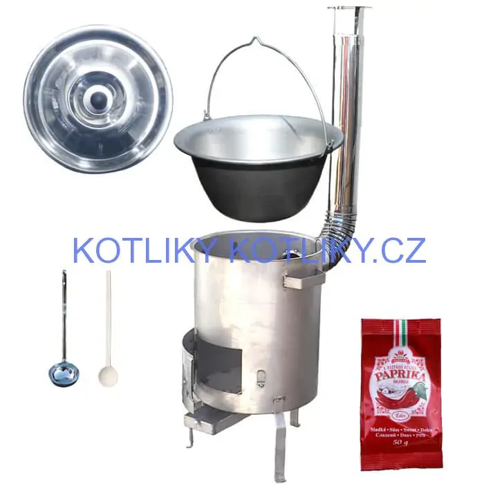 Nerezový kotlík 20 L (1,5 mm) + nerezová kotlina (1,5 mm) 39 cm STRONG EXCLUSIVE