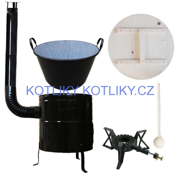 Zabijačkový kotlový set 100 L + hořák + kouřovod zdarma!
