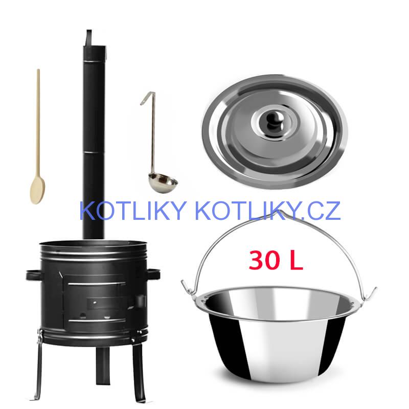 Nerezový kotlík 30 L + kovová kotlina 45 KOV