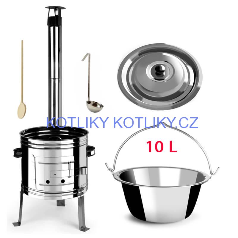 Nerezový kotlík 10 L + nerezová kotlina 31 INOX