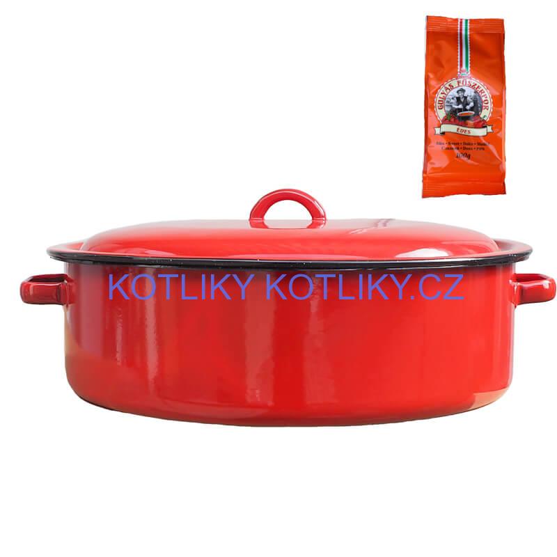 Smaltovaný kastrol s poklicí 10 L CLASSIC + paprikový pepř na guláš