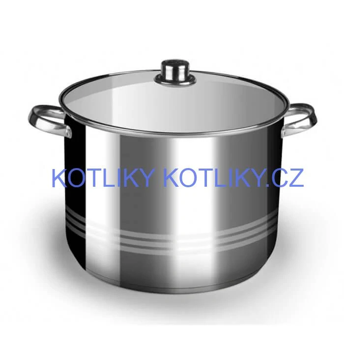 Nerezový hrnec 9 L + skleněná poklice