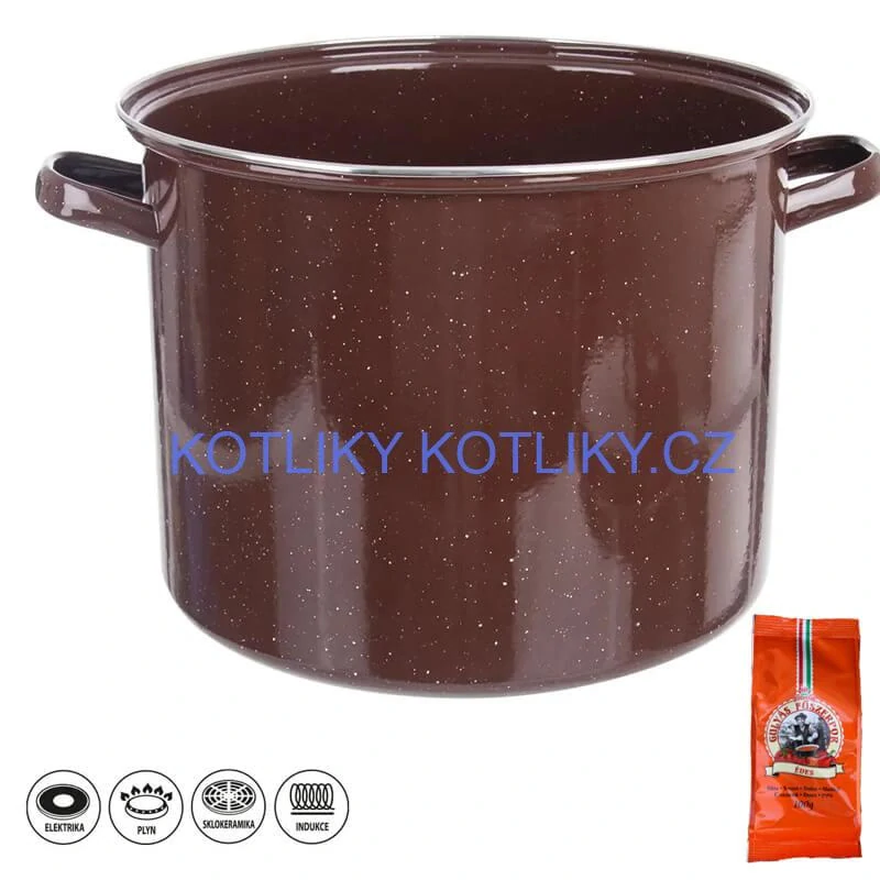 Hrnec hrubostenný smaltovaný bez poklice 20 l FALCO + paprikový pepř na guláš - sladké 100 g