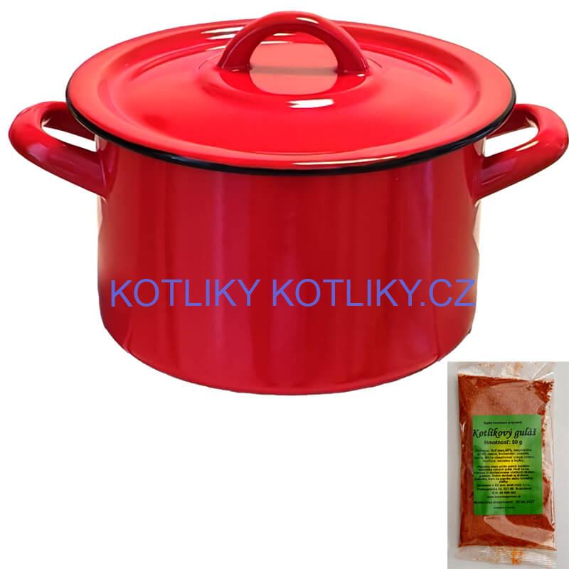 Smaltovaný hrnec s poklicí COMBI 5,5 l + směs koření na kotlíkový guláš 50 g