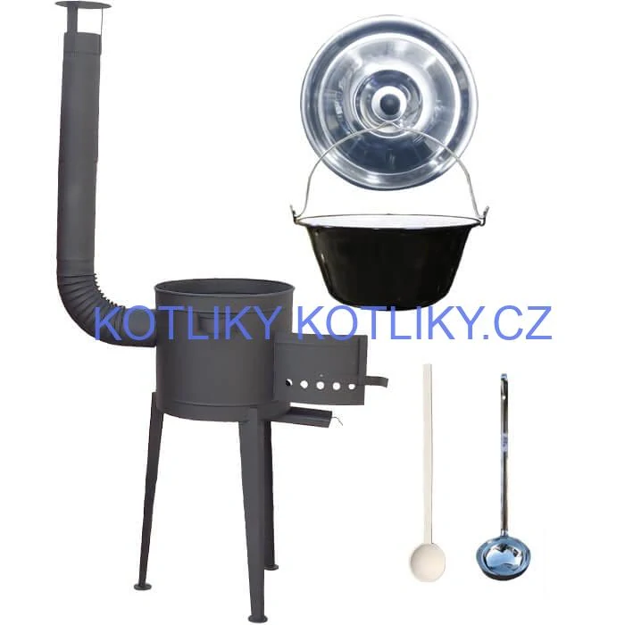 Smaltovaný kotlík 30 L (1,2 mm) + vysoká kotlina 47 cm (2 mm) HODO PLUS 600