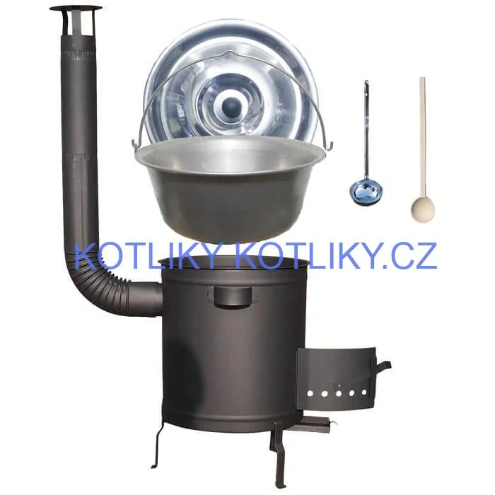 Nerezový kotlík 15 L (1,5 mm) + hrubostěnná (1,5 mm) a žáruvzdorná kotlina 36 PLUS 600