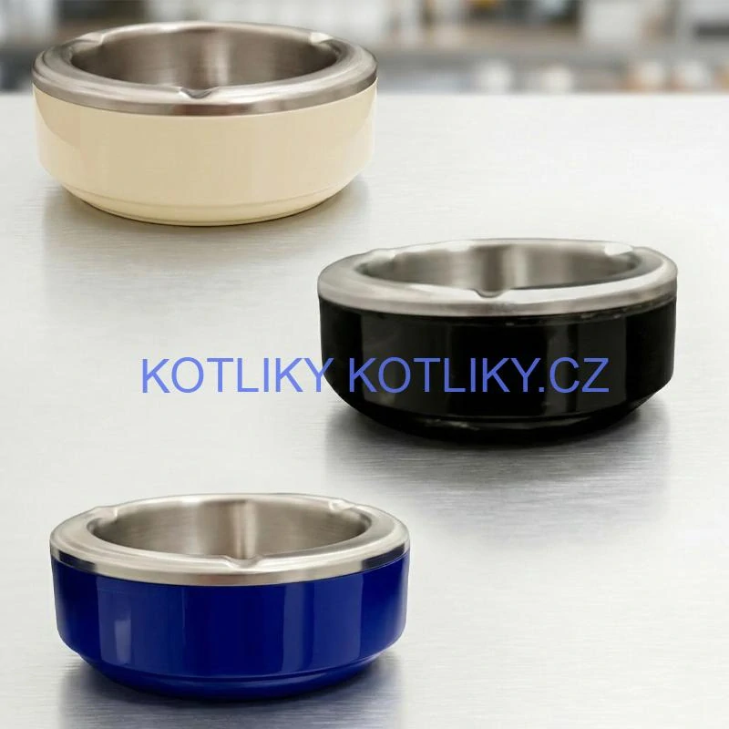 Odolný kovový popelník z nerezové oceli (3 barvy)