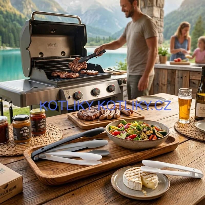 Kuchyňské kleště – sada 3 ks (obracečky na grilování)