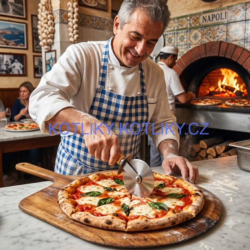 Kráječ na pizzu s dřevěnou rukojetí 22 cm