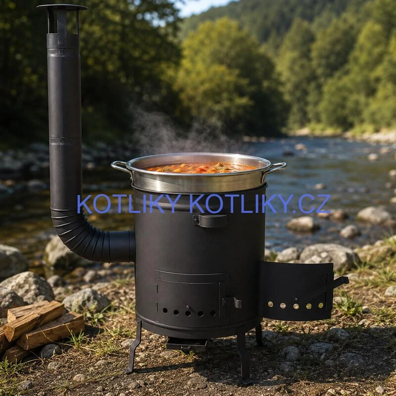 Silnostěnná kotlina 56 cm (1,5 mm) STRONG + žáruvzdorná barva Plus 600