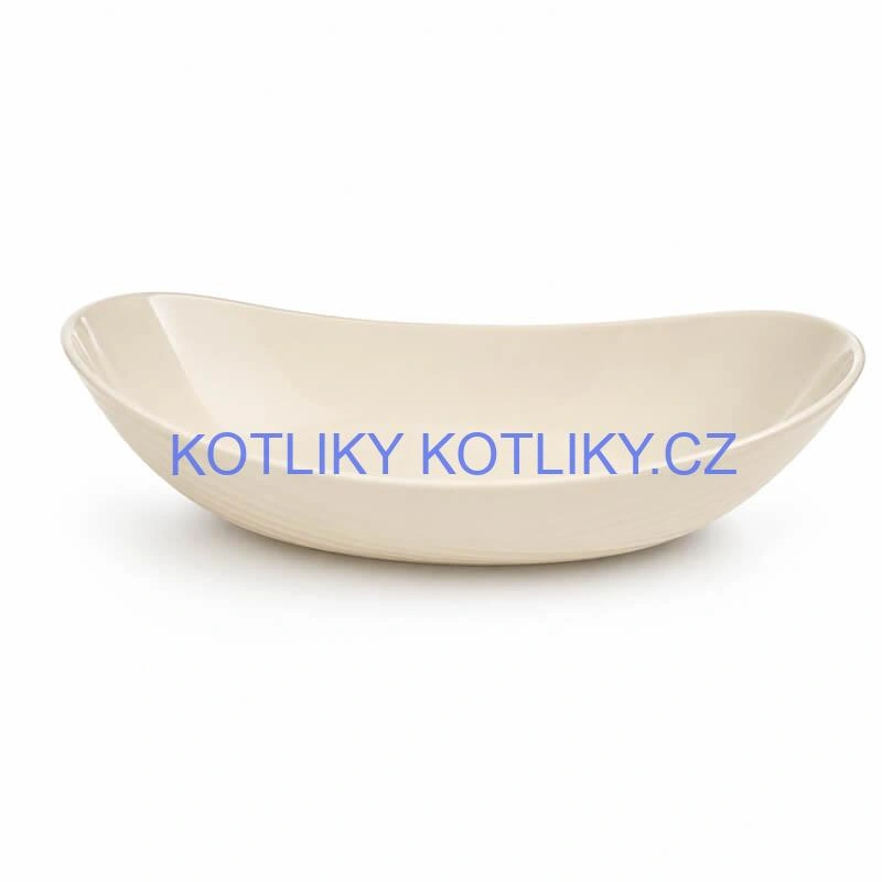 Plastová servírovací miska loďka 28,5 cm – smetanová