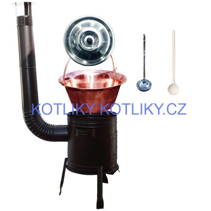 Měděný kotlík 20 L (1,2 mm) + kovová kotlina 42 PARTY (KOV)