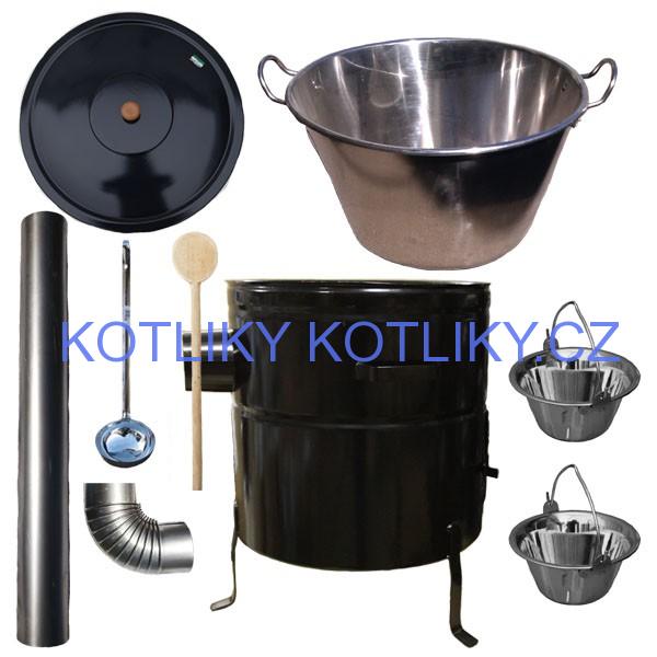 Zabijačková nerezová souprava 50L MAX + 2 servírovací kotlíky