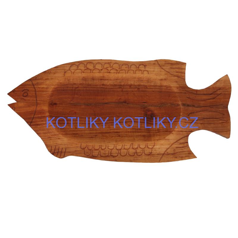 Servírovací dřevěný podnos Ryba