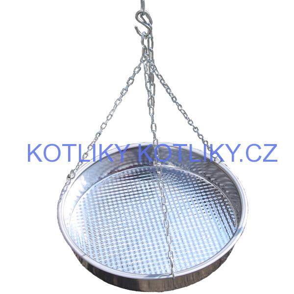 Nerezová pánev s řetízkem 42 cm