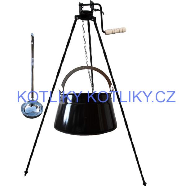 Kotlík na ryby 13 L + trojnožka s kladkou