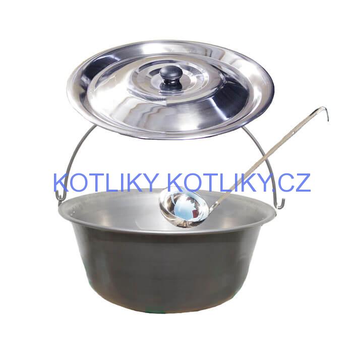 Nerezový kotlík 10 L (1,5 mm) + nerezová poklice